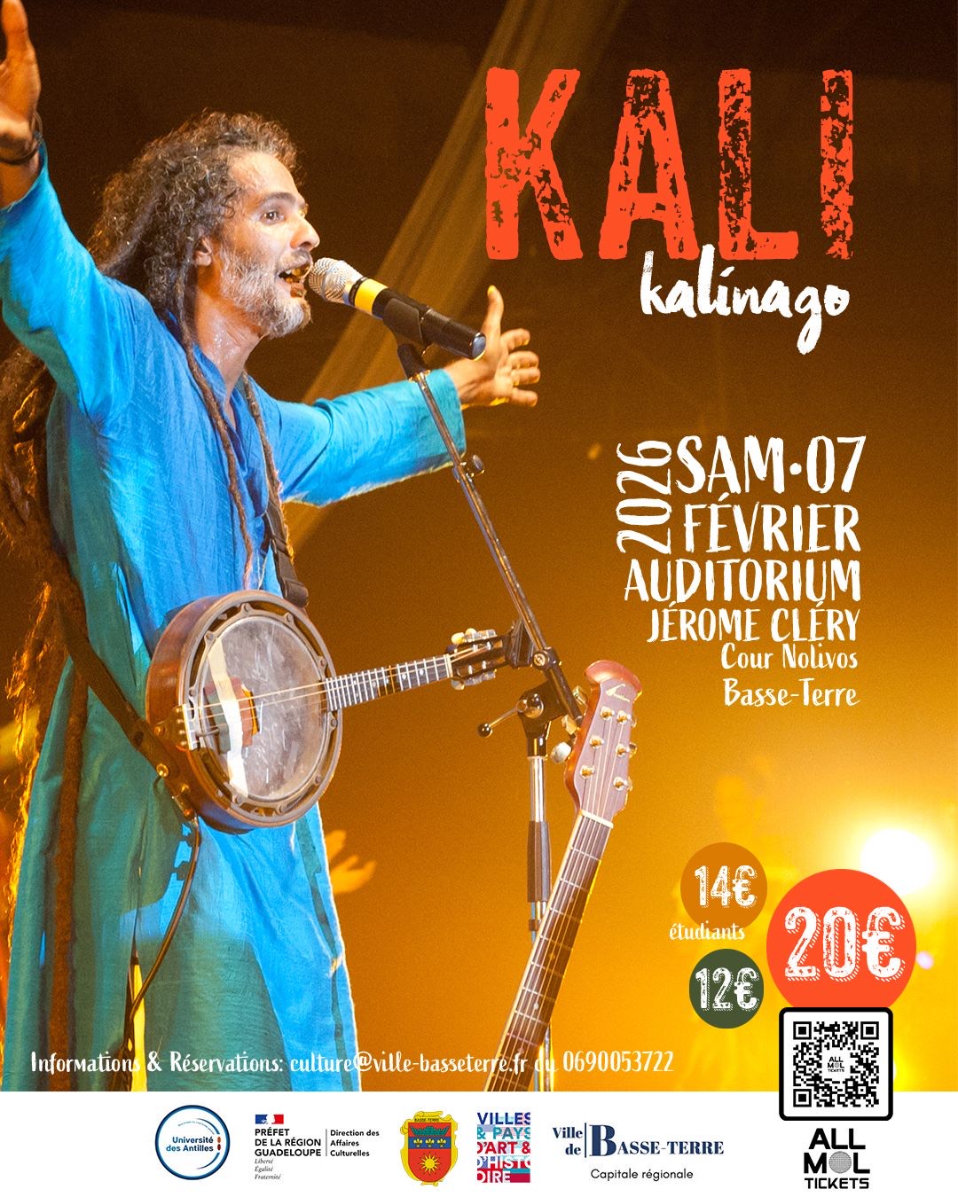 KALI, en concert ! Samedi 7 février 2026 Auditorium Jérôme Cléry 20h00